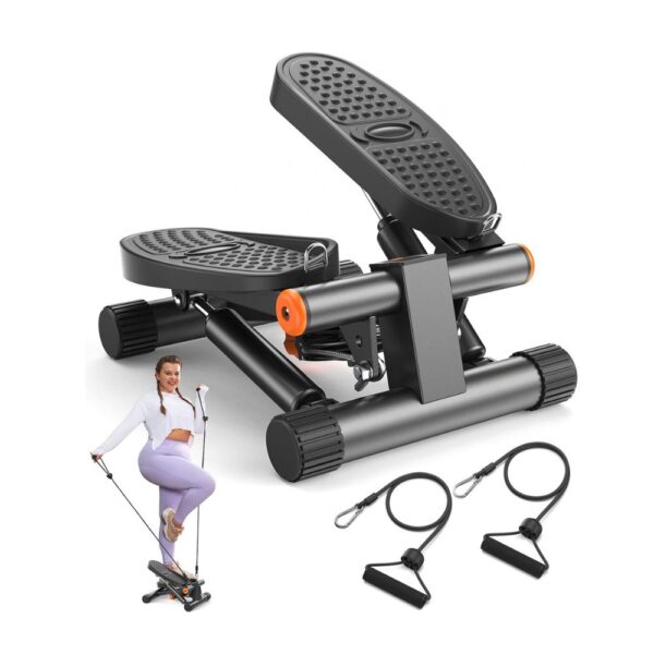 Mini Stair Stepper with Resistance Bands at Home Workout Equipment with 300LBS Loading Capacity