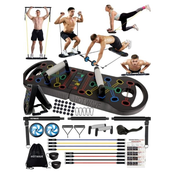 Portable Foldable 20 in 1 Push Up Bar at Home Gym
