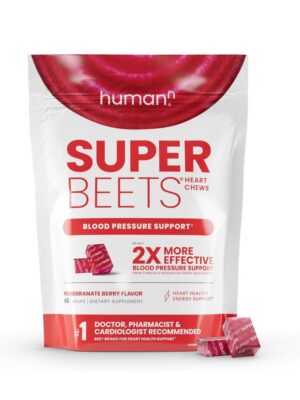 HumanN SuperBeets Heart Chews, Nitric Oxide and Blood Pressure Support