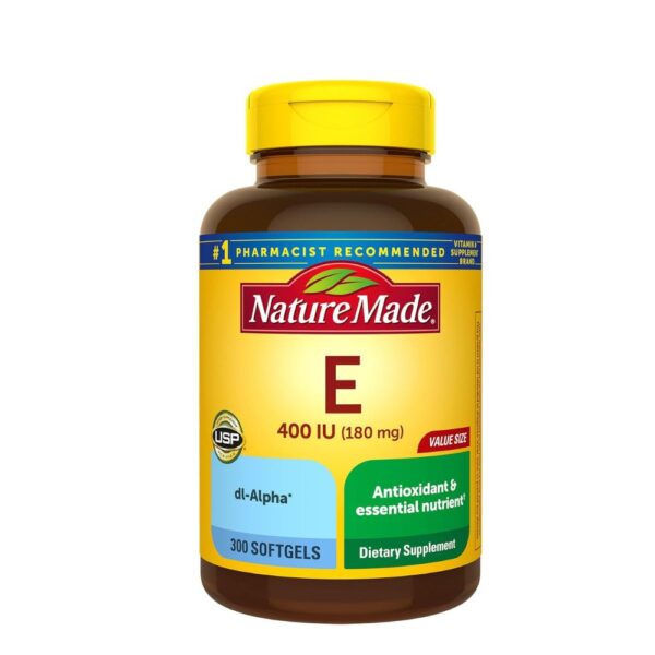 Nature Made Vitamin E 180 mg (400 IU) dl-Alpha, Dietary Supplement