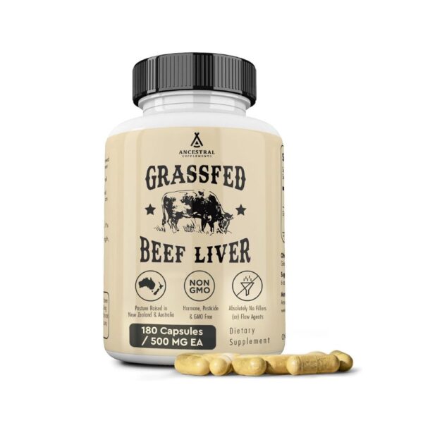 Ancestral Supplements Grass Fed Beef Liver 180 Capsules